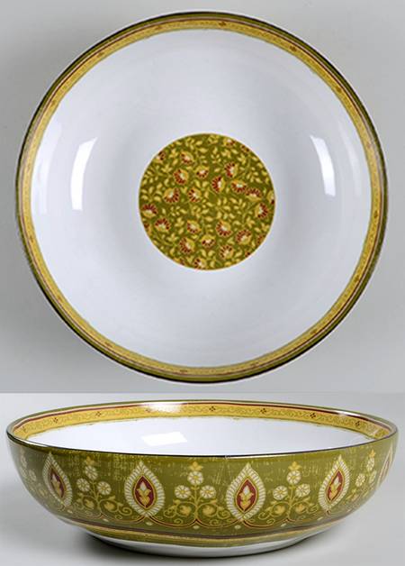 Kashmir Green 11" Round Serving Bowl