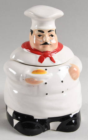 White Chef Small Canister & Lid by Casa Vero