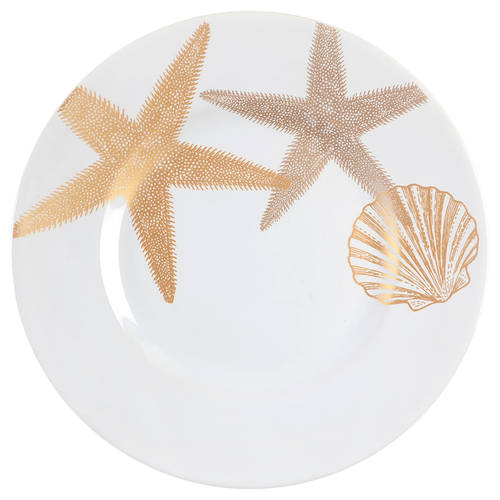 Coastal Life Gold (Yellow) Salad Plate