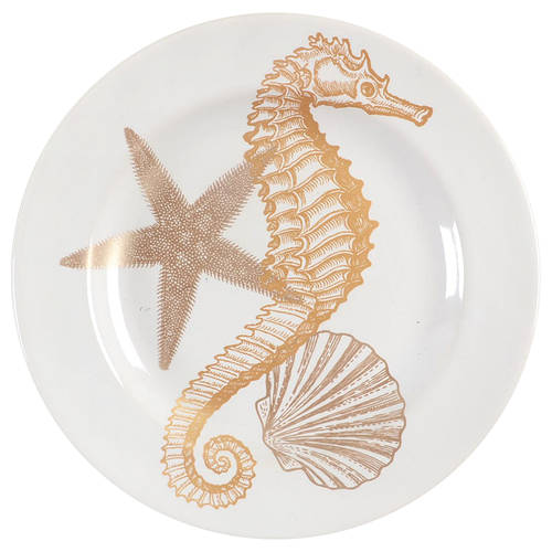 Coastal Life Gold (Yellow) Appetizer Plate