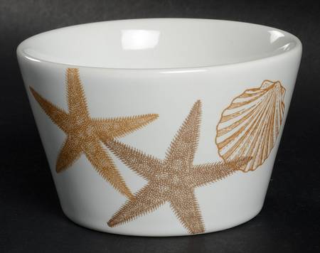Coastal Life Gold (Yellow) Individual Appetizer Bowl