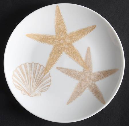 Coastal Life Gold (Yellow) Appetizer Plate