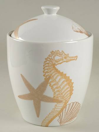 Coastal Life Gold (Yellow) Large Canister & Lid