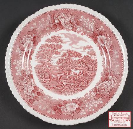 English Scenic Pink (Older, White) by Adams China
