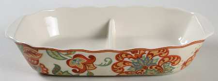 Felice 11" Oval Divided Vegetable Bowl