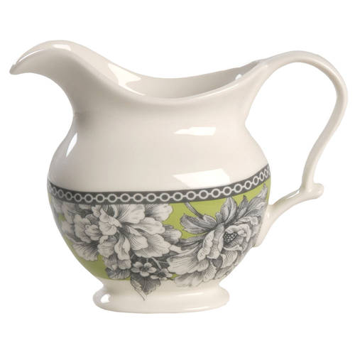 Adelaide Green and White Creamer