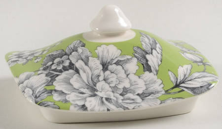 Adelaide Green and White Lid for Small Canister