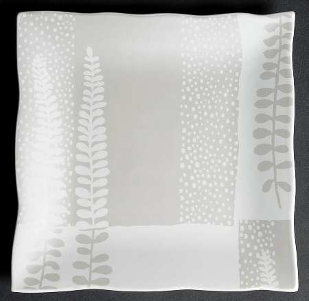 Fern Meadow Platinum Square Salad Plate