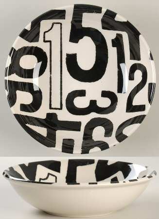 Numbers Soup/Cereal Bowl by Andrew Tanner