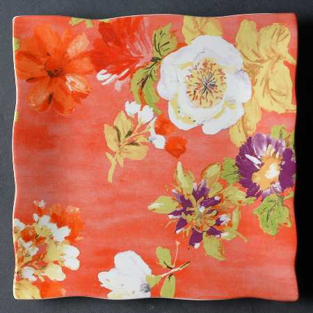 Bouquet le Fleur Square Salad Plate