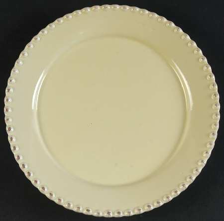 Bianca Bead Crema (Cream) Salad Plate