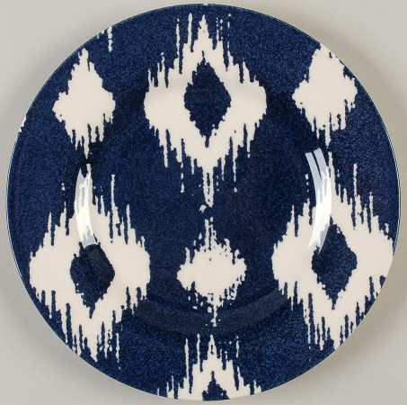 Ikat Blue Salad Plate