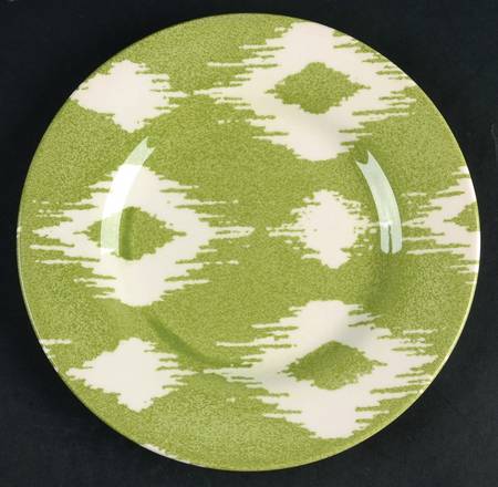 Ikat Lime Green Salad Plate