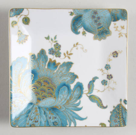 Eliza Teal Square Appetizer Plate