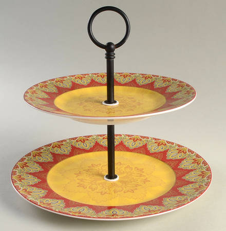 Spice Kingdom 2 Tiered Serving Tray (Dinner & Salad Plate)