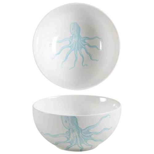 Coastal Life Blue Soup/Cereal Bowl