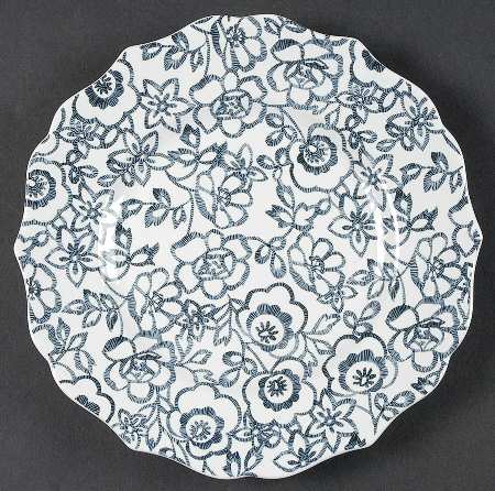 Lace Labyrinth Charcoal Salad Plate