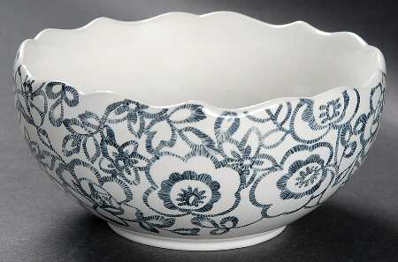 Lace Labyrinth Charcoal Soup/Cereal Bowl