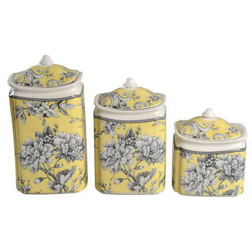 Adelaide Yellow (3 Piece) Canister Set (Box Set)