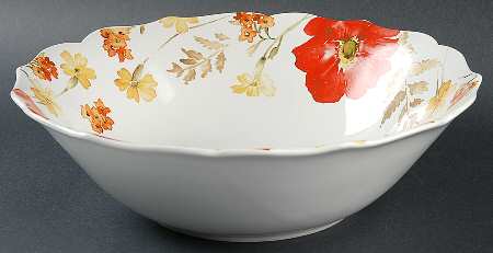 Gaia Red 10" Round Vegetable Bowl