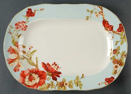 Spring Botanicals 14" Oval Serving Platter