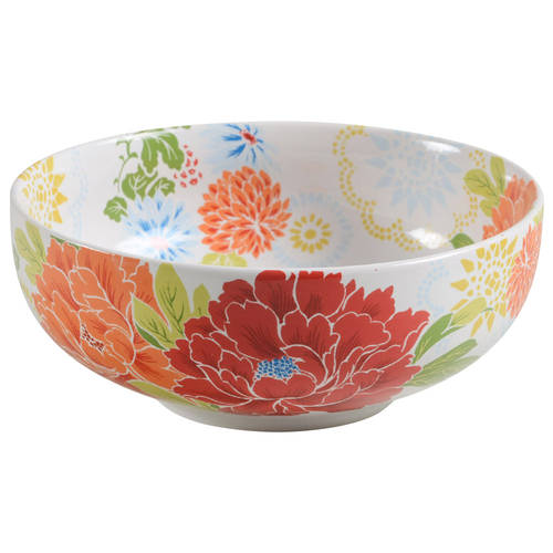 Huang White (Bright Floral) Soup/Cereal Bowl