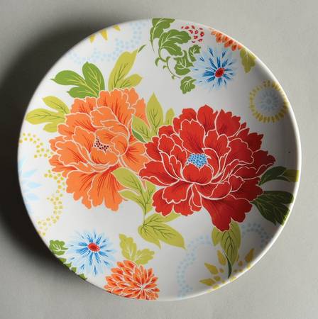 Huang White (Bright Floral) Appetizer Plate