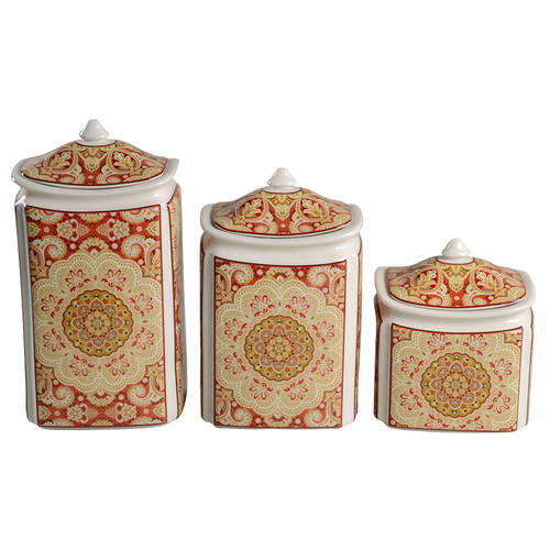 Lyria Saffron (3 Piece) Canister Set (Box Set)