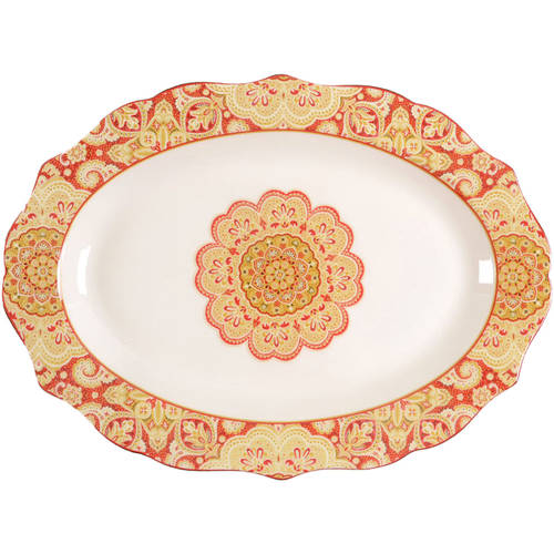 Lyria Saffron 14" Oval Serving Platter