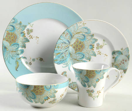 Eliza Spring Blue 4 Piece Place Setting