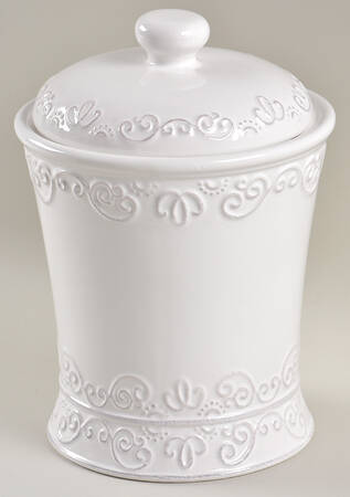 Bianca White Medium Canister & Lid