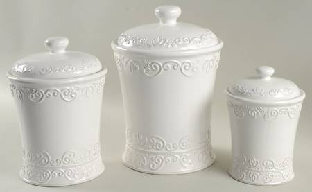 Bianca White (3 Piece) Canister Set (Box Set)