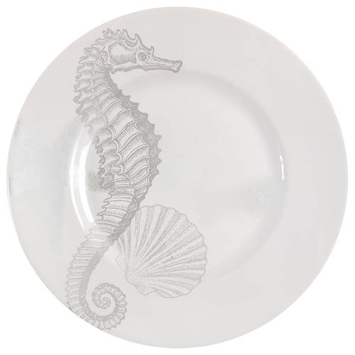 Coastal Life Silver (Gray) Salad Plate