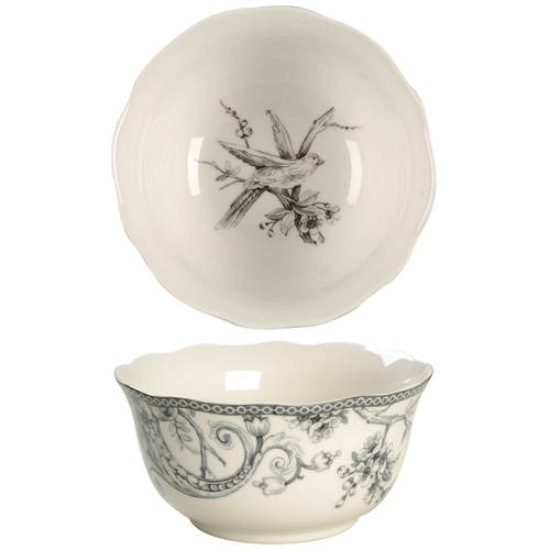 Adelaide Grey and White Soup/Cereal Bowl