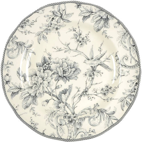 Adelaide Grey and White 12" Chop Plate (Round Platter)