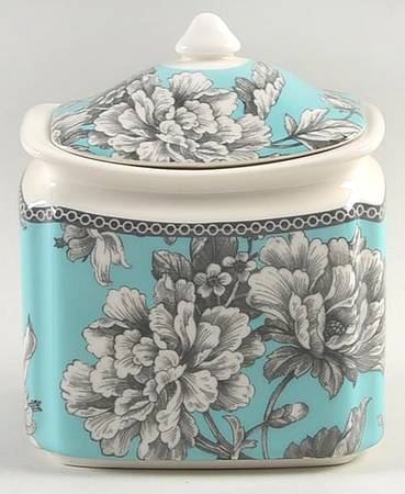 Adelaide Turquoise Small Canister & Lid