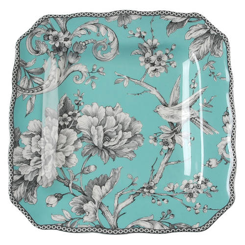 Adelaide Turquoise Square Salad Plate