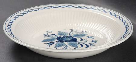 Baltic Blue (Older, Cream) Rim Soup Bowl