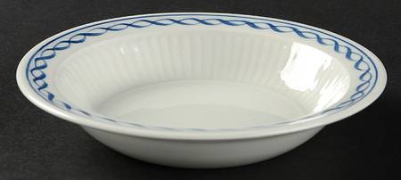 Baltic Blue (Older, Cream) Rim Fruit/Dessert (Sauce) Bowl