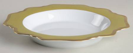 Anna's Palette Meadow Green Large Rim Soup Bowl