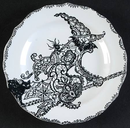 Wiccan Lace Appetizer Plate