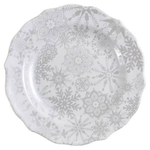 Snow Flurry Silver Appetizer Plate