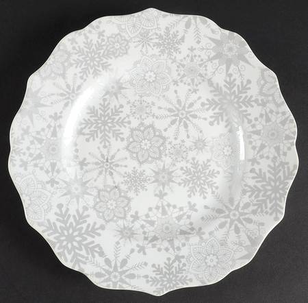 Snow Flurry Silver Salad Plate