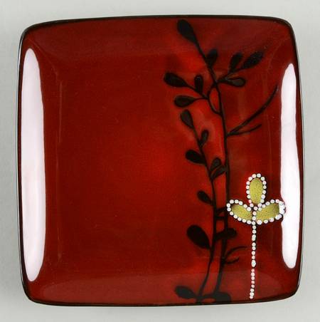 Elise Red Salad Plate