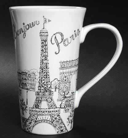 Bonjour Paris Latte Mug