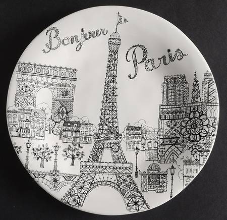 Bonjour Paris Salad Plate