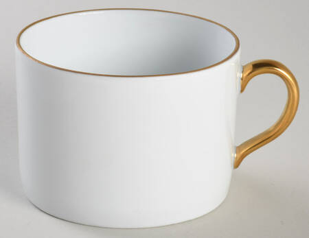 Antique White (Gold Trim) Flat Cup
