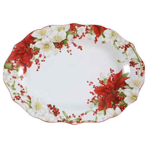 Winter Harmony 14" Oval Serving Platter