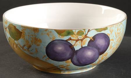 Fruit Renaissance 9" Round Serving Bowl