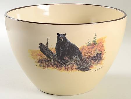 Bear on Log (Adventure) 9" Mixing Bowl